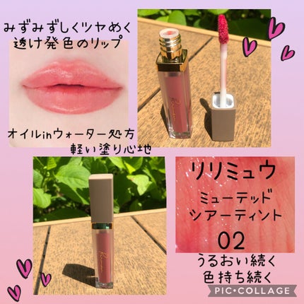 ミューテッドシアーティント 02 ピンクフォンデュ/Ririmew/リップティントを使ったクチコミ(1枚目)