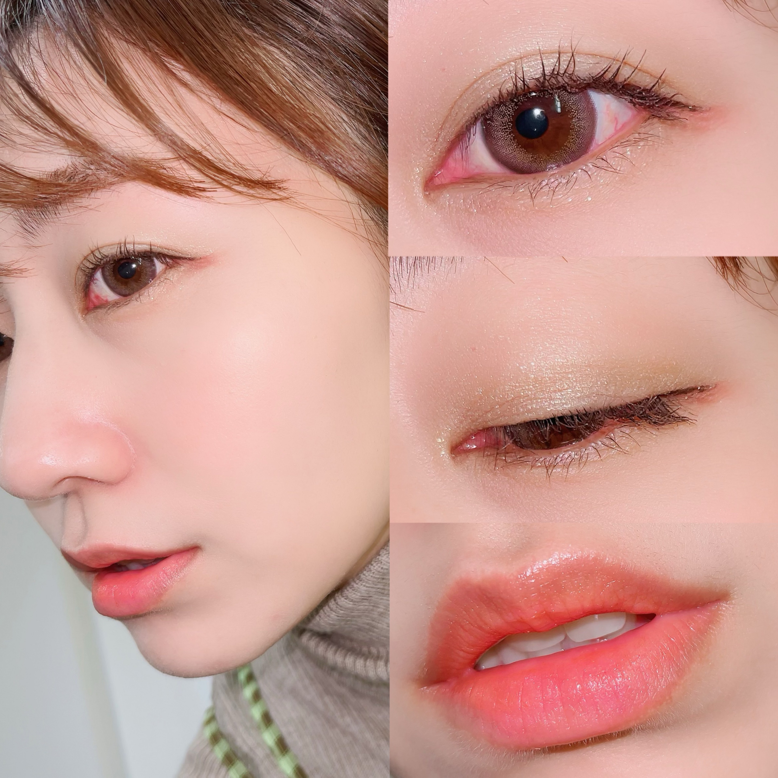 クリームドゥバターティント 03 キャメルブリック/dasique/リップティントを使ったクチコミ（2枚目）