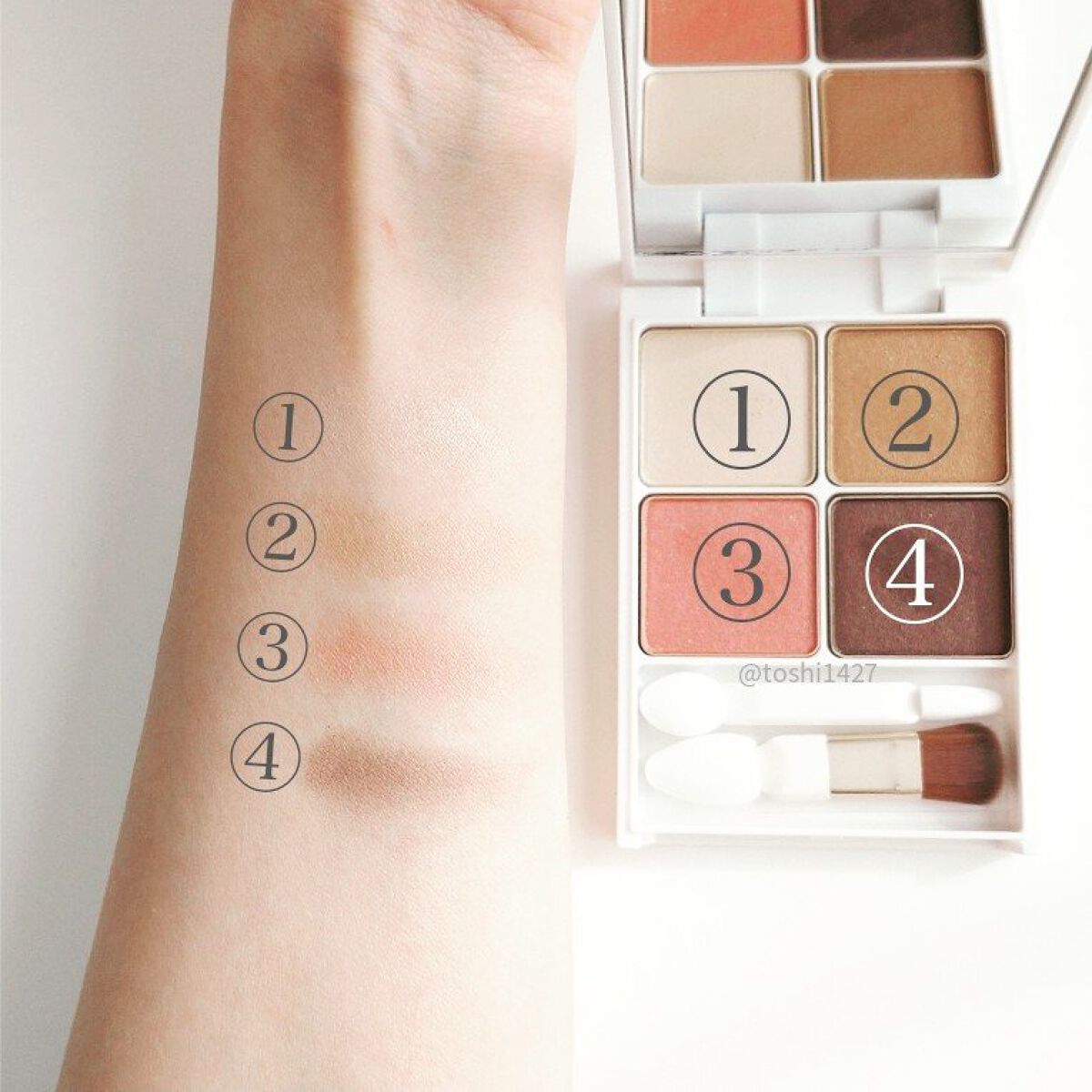 パーテシア ベーシック アイシャドウパレット オトンヌ/SOPHIE & MIRA/アイシャドウパレットを使ったクチコミ（3枚目）