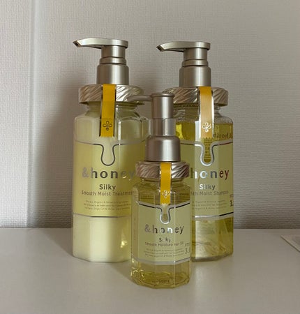 シルキー スムースモイスチャー シャンプー 1.0/ヘアトリートメント 2.0/&honey/市販シャンプーを使ったクチコミ(1枚目)