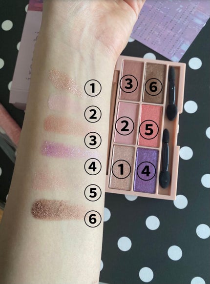 イロアソビ 6色アイパレット/iroasobi/アイシャドウパレットを使ったクチコミ(4枚目)