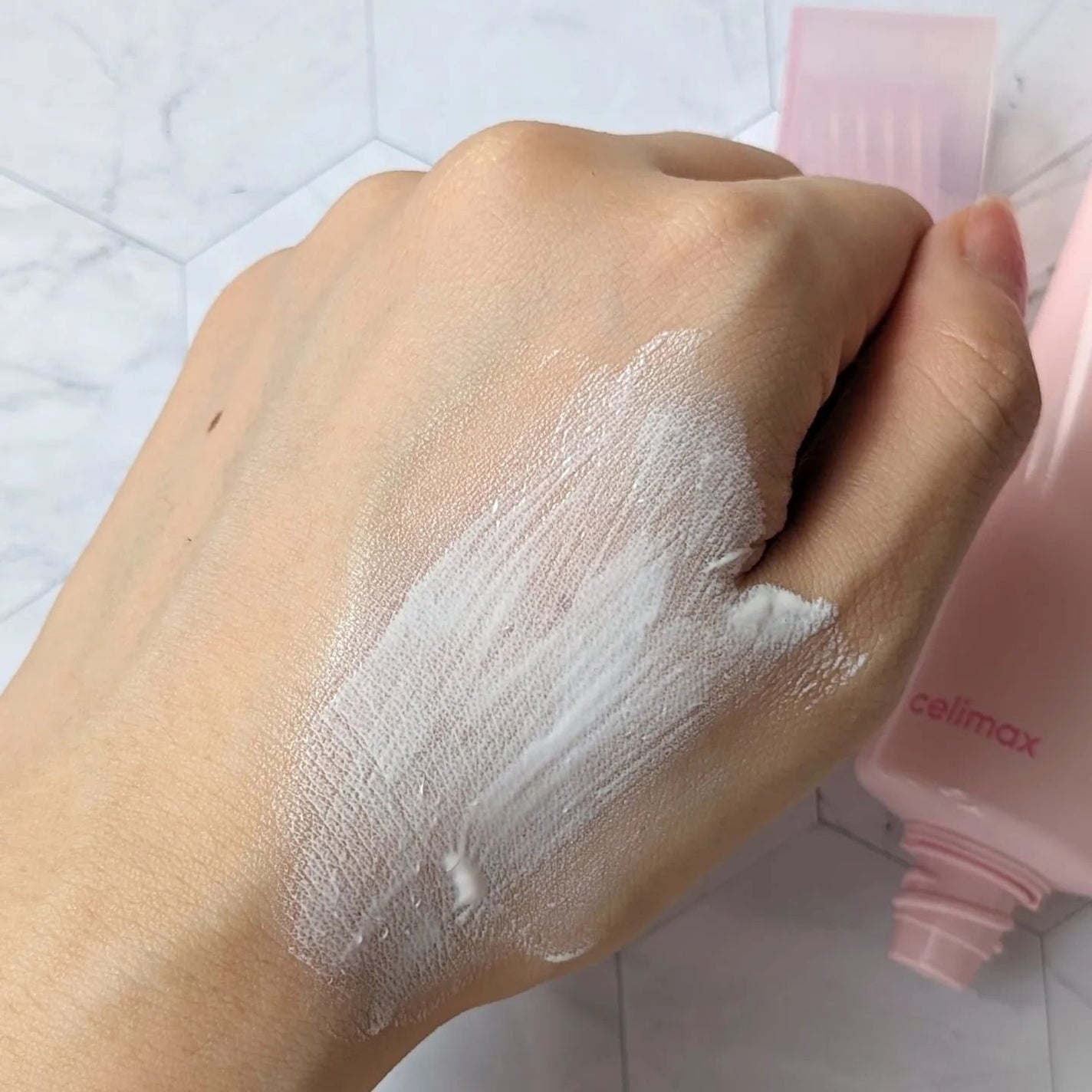 ハートピンクトーンアップサンクリーム/celimax/日焼け止めクリームを使ったクチコミ(3枚目)