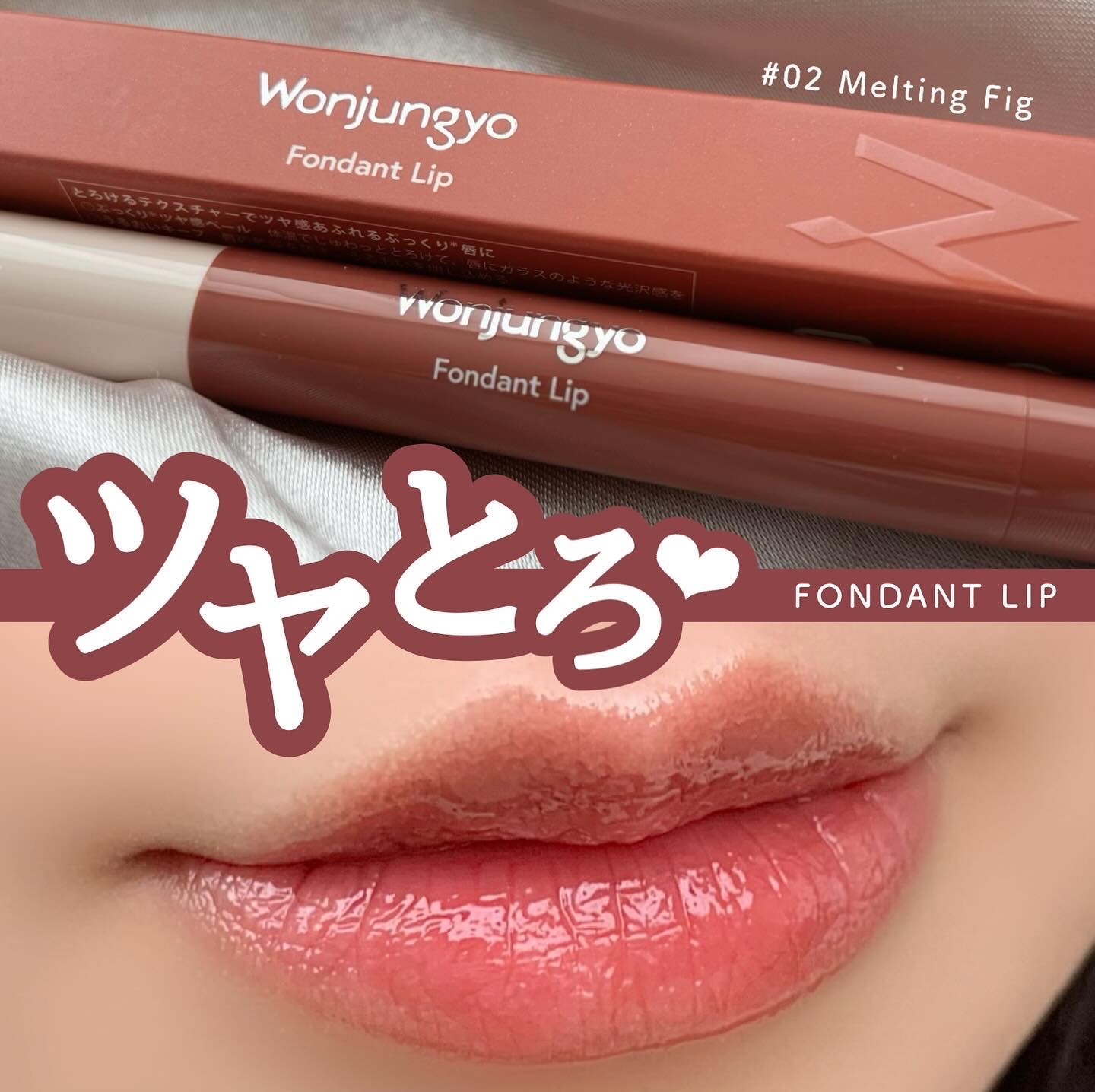 ウォンジョンヨ フォンダンリップ 02 メルティングフィグ/Wonjungyo/口紅を使ったクチコミ（1枚目）