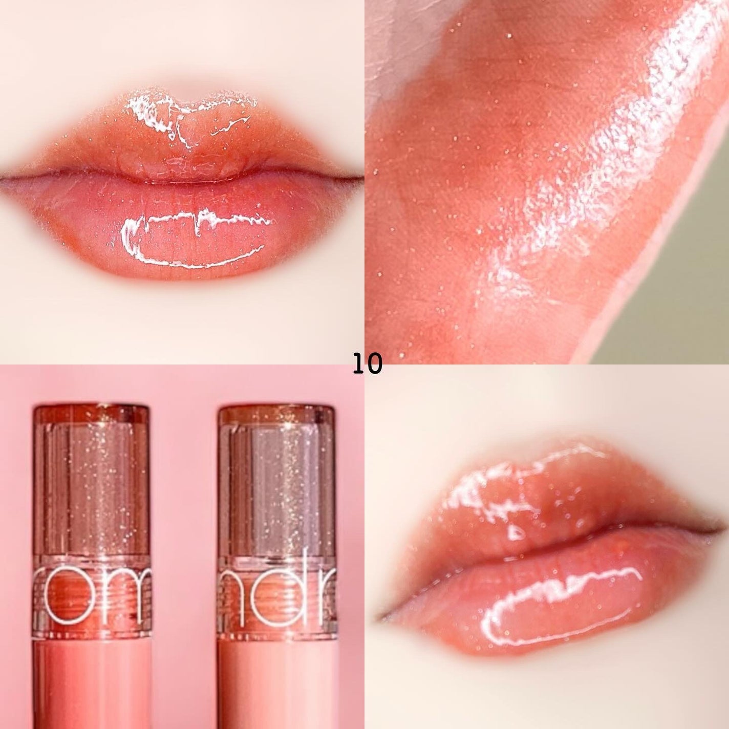 グラスティングカラーグロス/rom&nd/リップグロスを使ったクチコミ(4枚目)