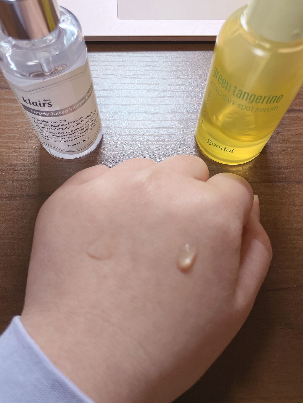 グリーンタンジェリン ビタC ダークスポットケアセラム/goodal/美容液を使ったクチコミ(2枚目)