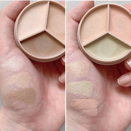 カバーパーフェクション トリプル ポット コンシーラー/the SAEM/パレットコンシーラーを使ったクチコミ(3枚目)