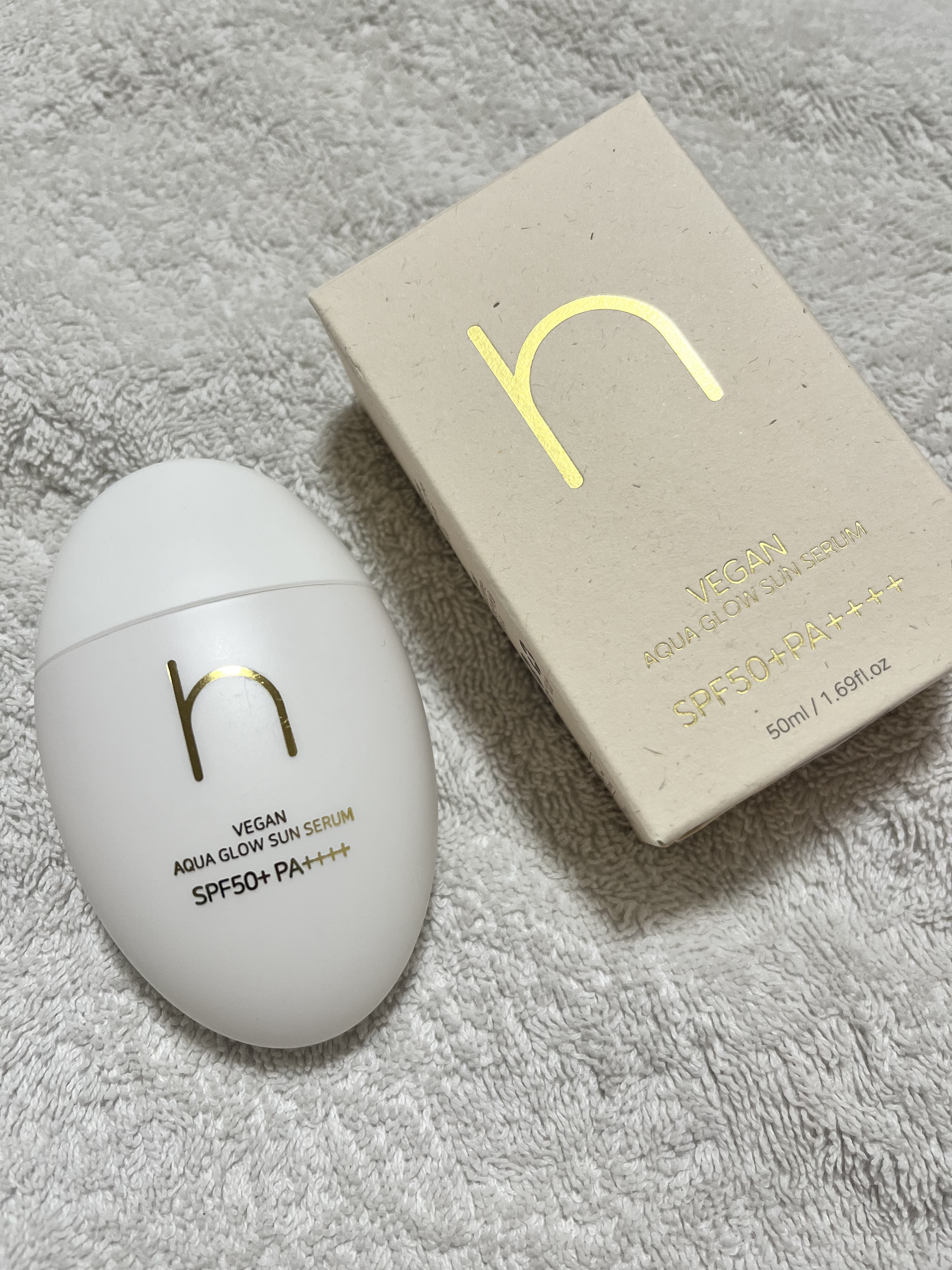 ヴィーガンアクアグロウサンセラム/HAMEL/日焼け止めローションを使ったクチコミ（1枚目）