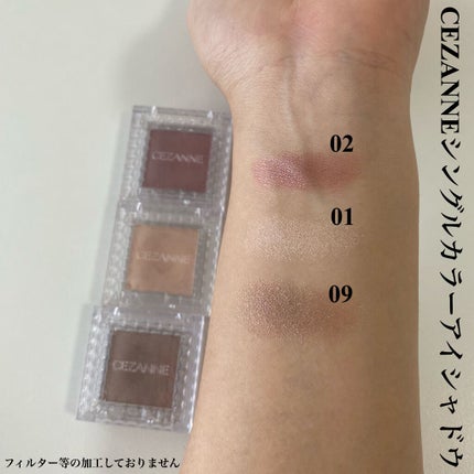 シングルカラーアイシャドウ/CEZANNE/単色アイシャドウを使ったクチコミ(2枚目)
