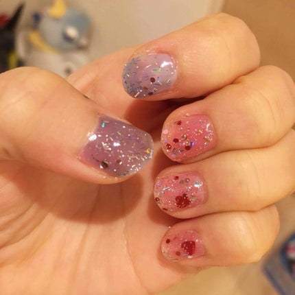 ITGグリッターネイル/DAISO/マニキュアを使ったクチコミ(3枚目)