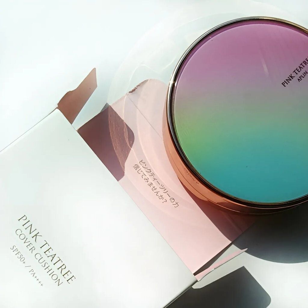 ピンクティーツリーカバークッション/APLIN/クッションファンデーションを使ったクチコミ(1枚目)