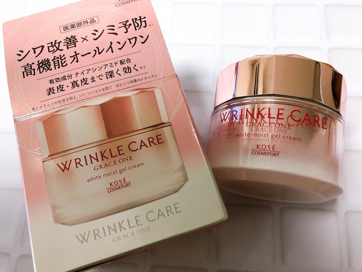 リンクルケア ホワイト モイストジェルクリーム/グレイスワン/オールインワン化粧品を使ったクチコミ(4枚目)