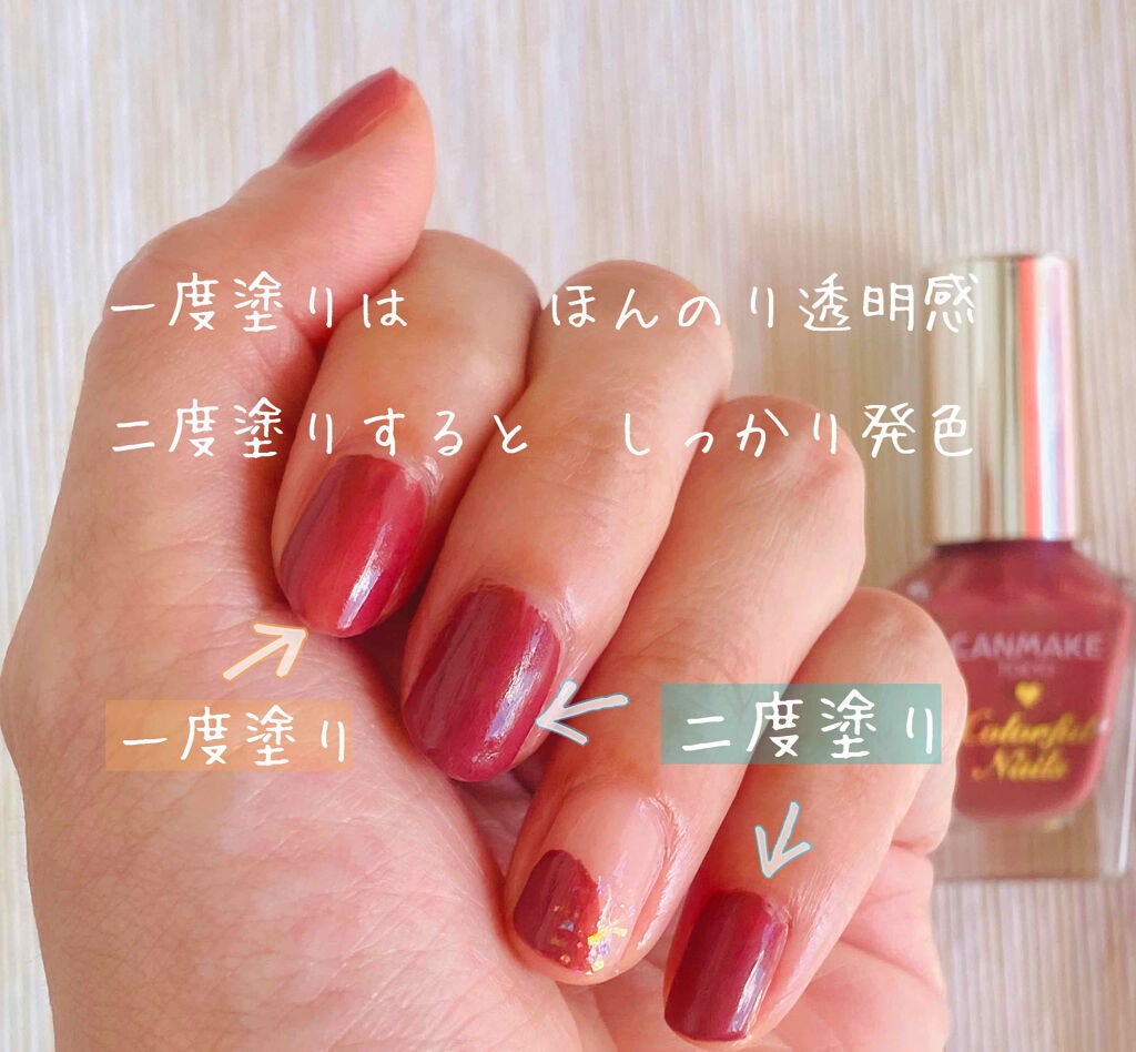 カラフルネイルズ/キャンメイク/マニキュアを使ったクチコミ(2枚目)