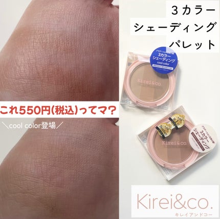 3カラーシェーディングパレット cool color/Kirei&co./シェーディングを使ったクチコミ(1枚目)