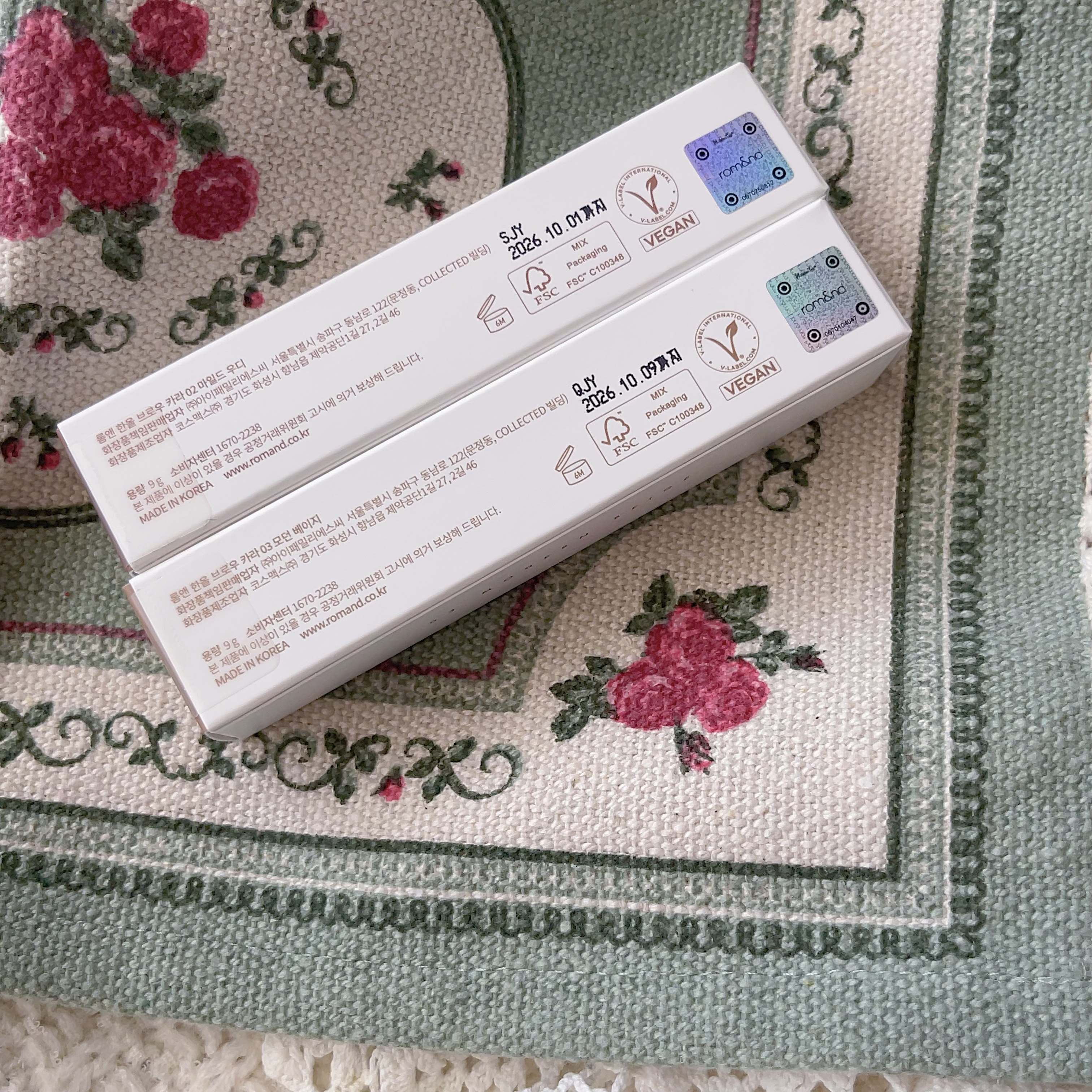 ハンオールブロウカラ/rom&nd/眉マスカラを使ったクチコミ（2枚目）