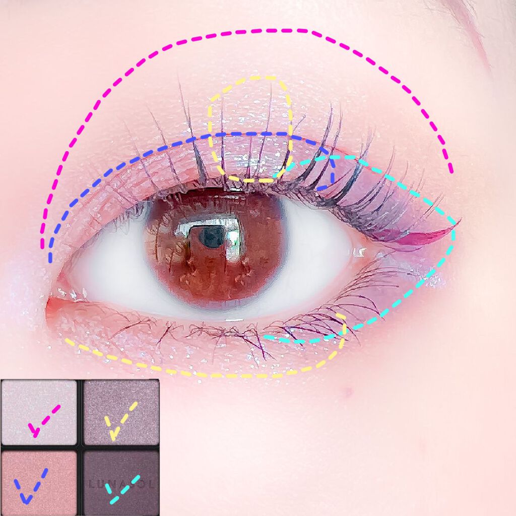 アイカラーレーション/LUNASOL/アイシャドウパレットを使ったクチコミ（3枚目）