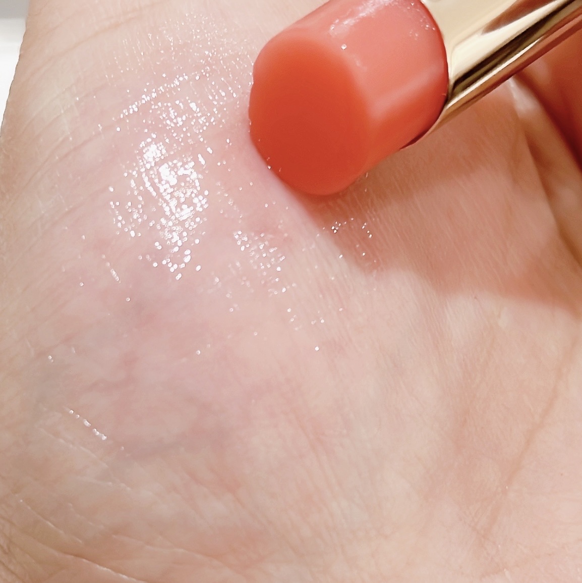 ベアーシャインリップバーム 01 COZY ROSY/mude./口紅を使ったクチコミ（2枚目）