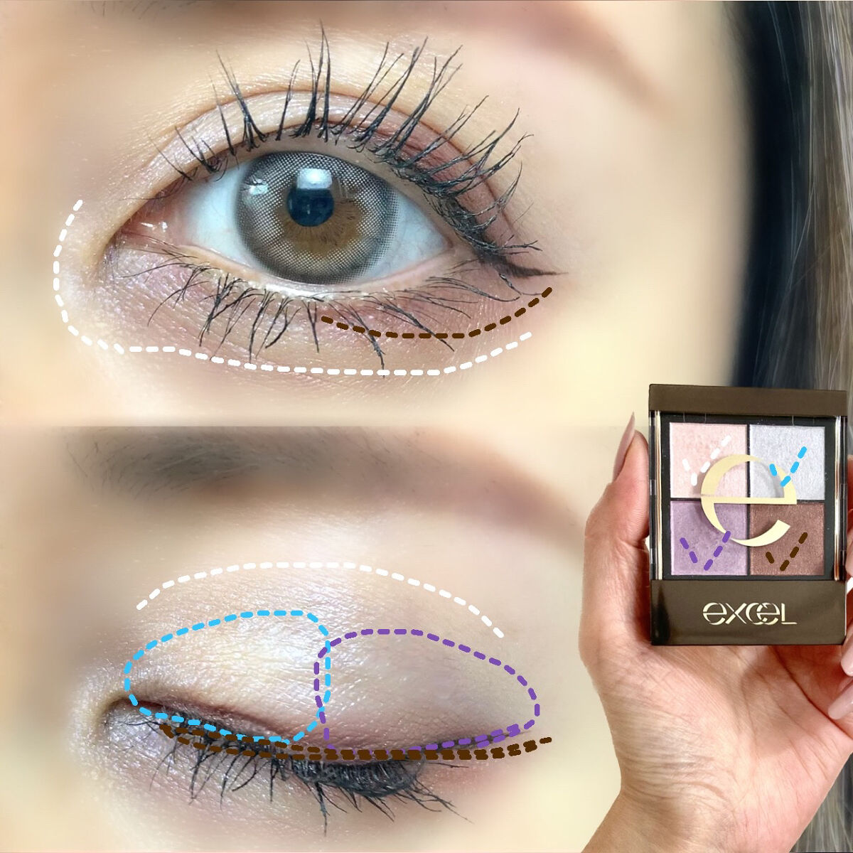 リアルクローズシャドウ/excel/アイシャドウパレットを使ったクチコミ（3枚目）