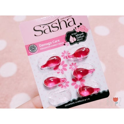 ヘアビタミン ピンク(ダメージケア)/Sasha/ヘアオイルを使ったクチコミ(1枚目)