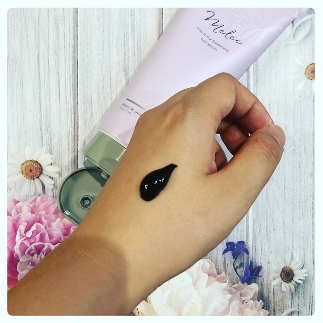 ヘアカラートリートメント ダークブラウン/MELCE/ヘアカラーを使ったクチコミ（2枚目）