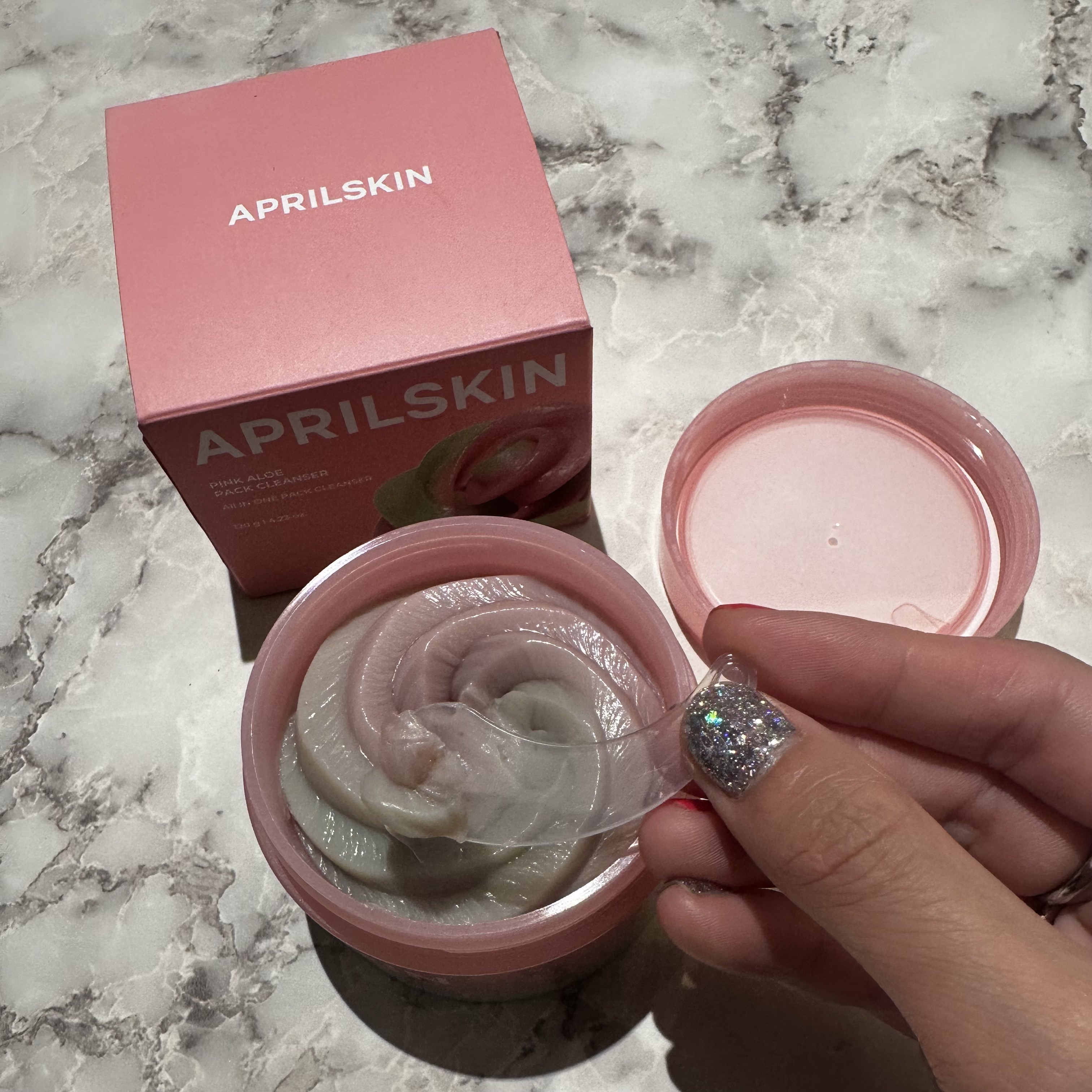 ピンクアロエメレンゲクレンザー/APRILSKIN/その他洗顔料を使ったクチコミ（3枚目）