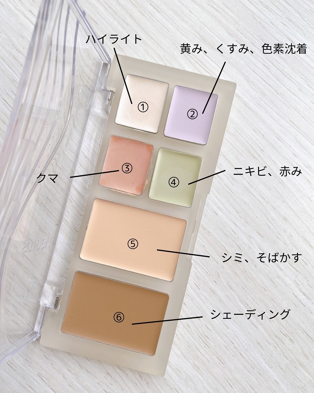 ブリージングコンシーラーパレット/Healus/パレットコンシーラーを使ったクチコミ(4枚目)