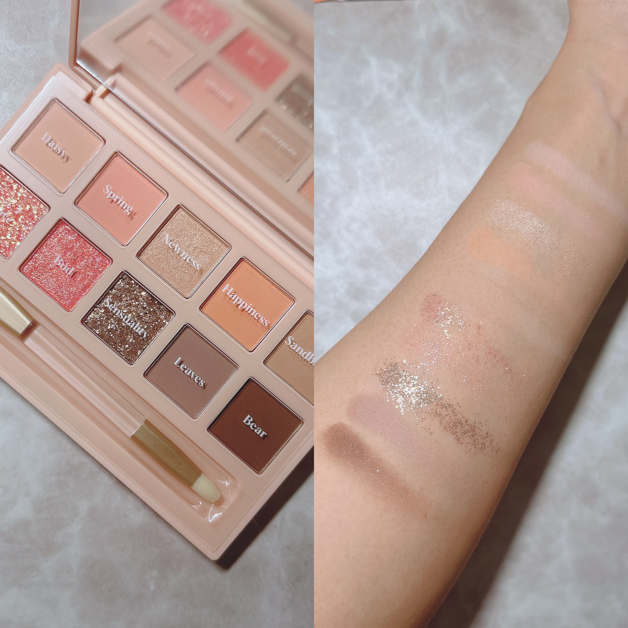 アイモーメント10色パレット 8g/THE FACE SHOP/アイシャドウパレットを使ったクチコミ（3枚目）