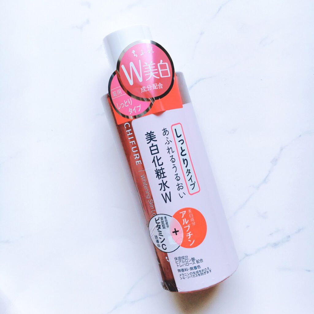 ちふれ 美白化粧水 Wのクチコミ「ダブル美白成分配合の化粧水。
まろやなとろみのあるテクスチャ。
みずみずしくて、べたつきません.....」（1枚目）
