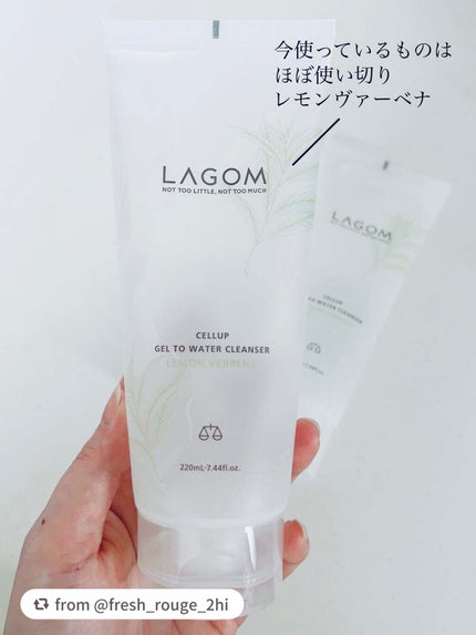 ラゴム ジェルトゥウォーター クレンザー(朝用洗顔)/LAGOM /その他洗顔料を使ったクチコミ(3枚目)
