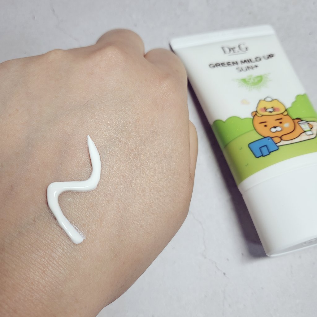 グリーンマイルドアップサンプラス/Dr.G/日焼け止めクリームを使ったクチコミ（2枚目）