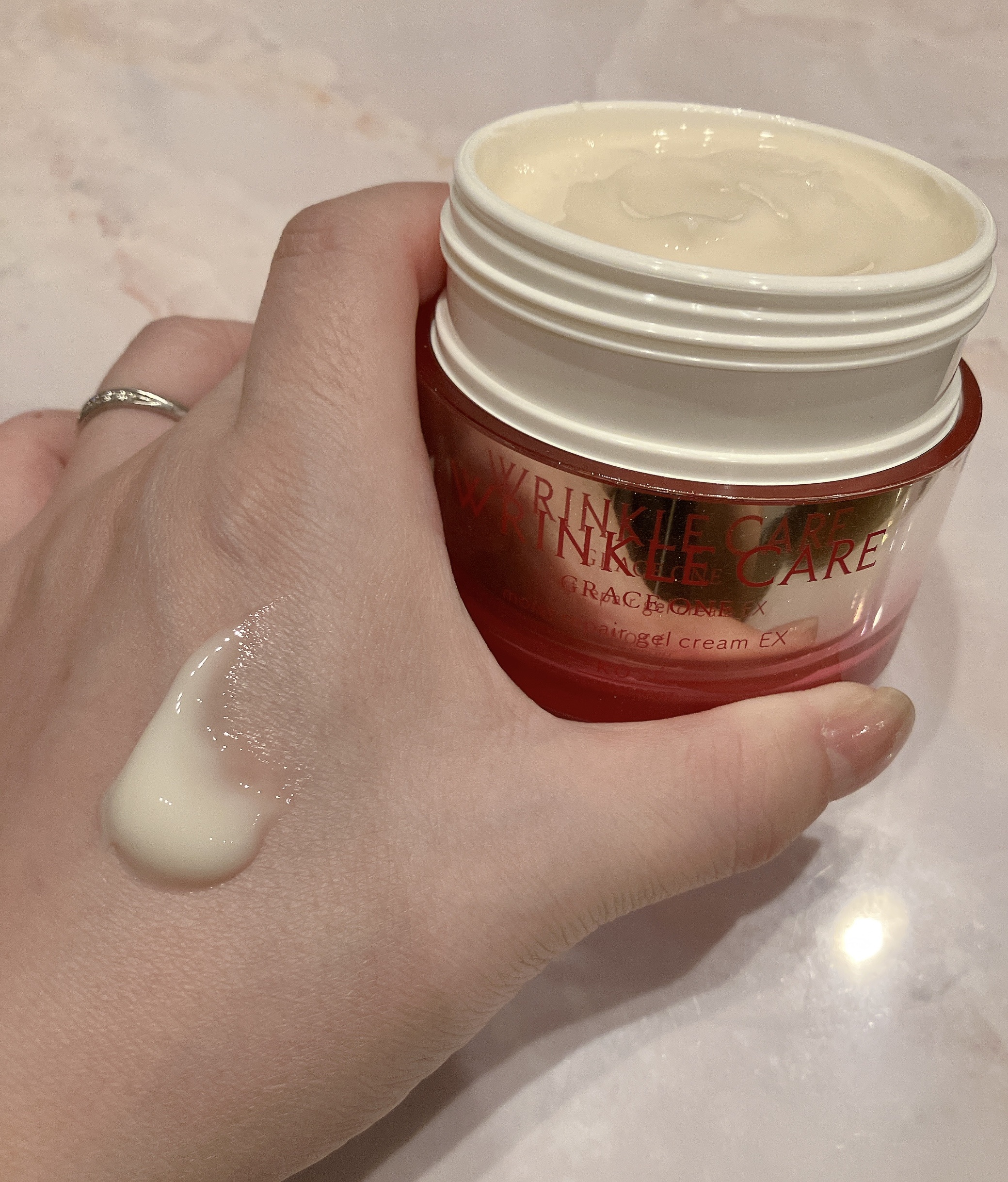 リンクルケア モイストジェルクリーム/グレイスワン/オールインワン化粧品を使ったクチコミ（1枚目）