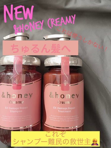 Creamy EXダメージリペアシャンプー1.0/ヘアトリートメント2.0/&honey/シャンプー・コンディショナーを使ったクチコミ（1枚目）