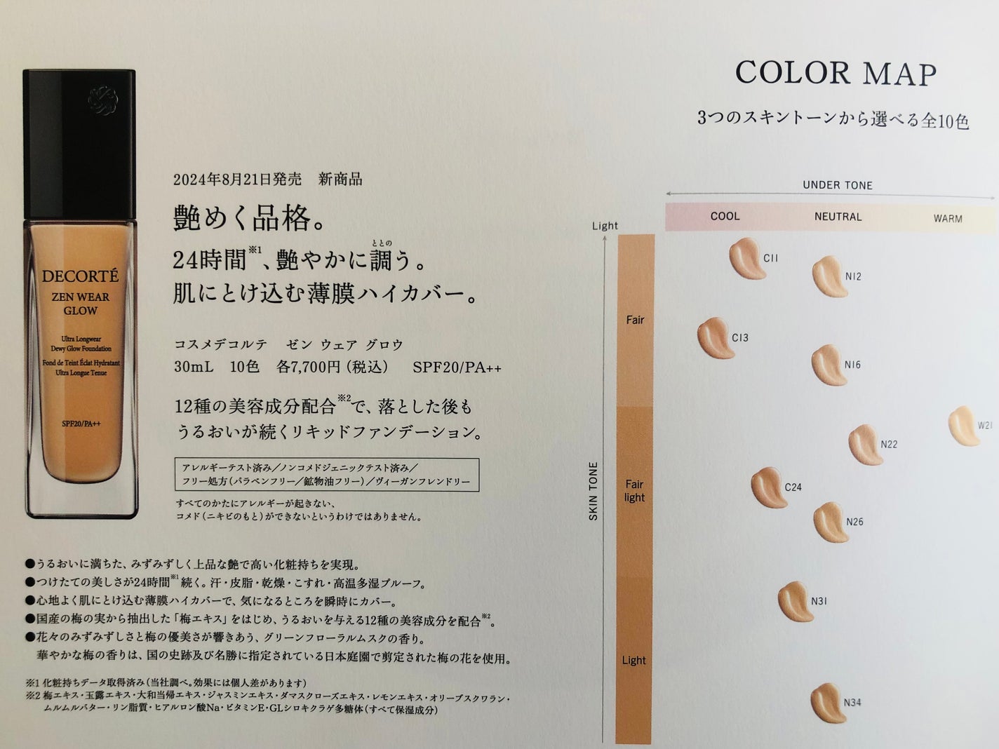 ゼン ウェア グロウ/DECORTÉ/リキッドファンデーションを使ったクチコミ(2枚目)