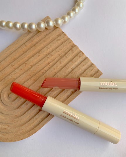 ドリズルバーム/mude/口紅を使ったクチコミ(3枚目)