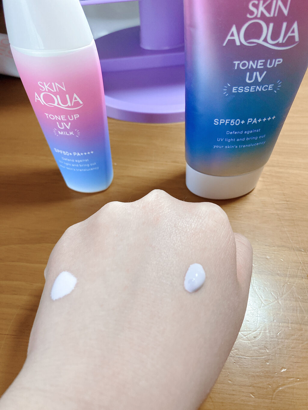 スキンアクア トーンアップUVエッセンス/スキンアクア/日焼け止めクリームを使ったクチコミ（3枚目）