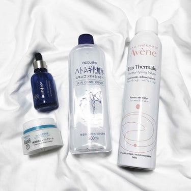  \ 美白美肌スキンケア /

〔 使う物 〕
・boosting ampoule／innisfree（イニスフリー）
・Thermal Spring Water／Avene（アベンヌ）
・ハトムギ化粧