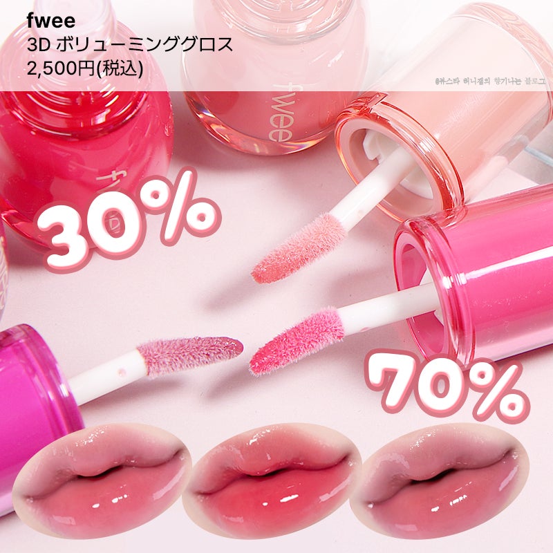 フィー 3Dボリューミンググロス/fwee/リップグロスを使ったクチコミ(2枚目)