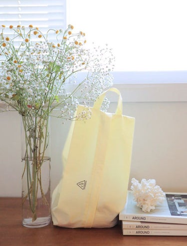 3CE AIRY NYLON POUCH_LARGE #YELLOW 3CE