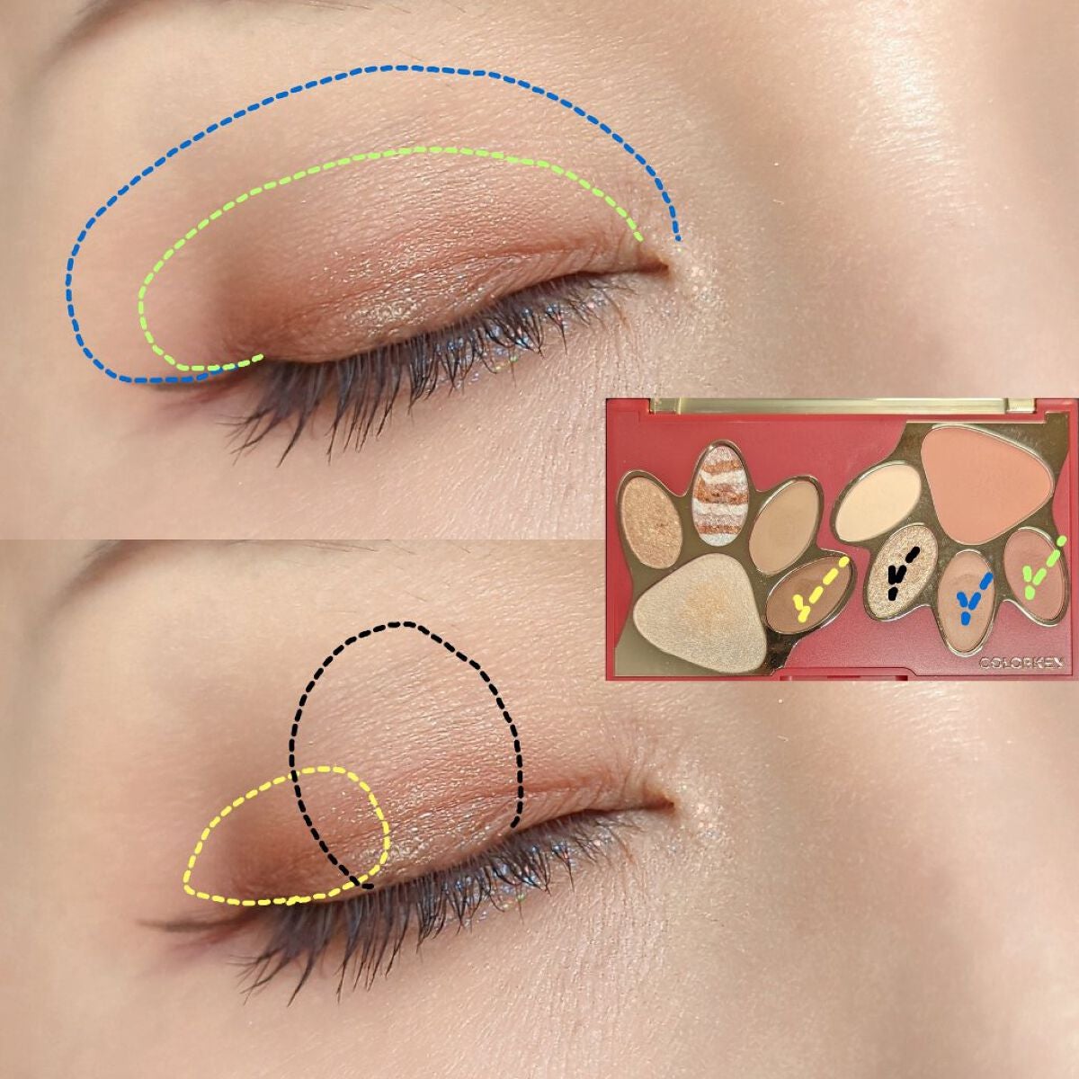 スパークリングギャラクシーリキッドアイシャドウ/COLORKEY/リキッドアイシャドウを使ったクチコミ(3枚目)