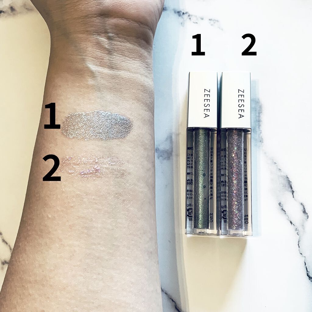 ダイヤモンドシリーズ 星空リキッドアイシャドウ/ZEESEA/リキッドアイシャドウを使ったクチコミ（2枚目）