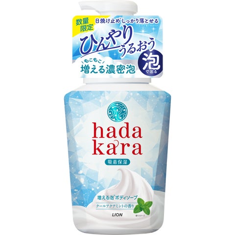ｈａｄａｋａｒａボディソープ　泡で出てくるひんやりタイプ　クールアクアミントの香り 本体 2025（530ml）