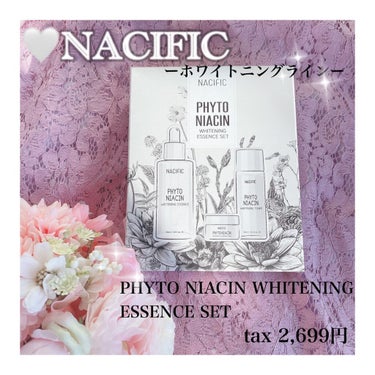 NACIFIC フィトナイアシンホワイトニング スリーピングマスクのクチコミ「🤍𝙉𝘼𝘾𝙄𝙁𝙄𝘾
PHYTO NIACIN WHITENING ESSENCE SET

2,.....」（1枚目）