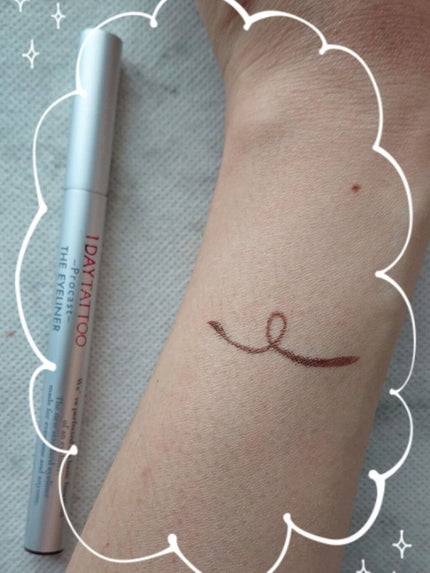 1DAY TATTOO プロキャスト ザ・アイライナー/K-パレット/リキッドアイライナーを使ったクチコミ(3枚目)