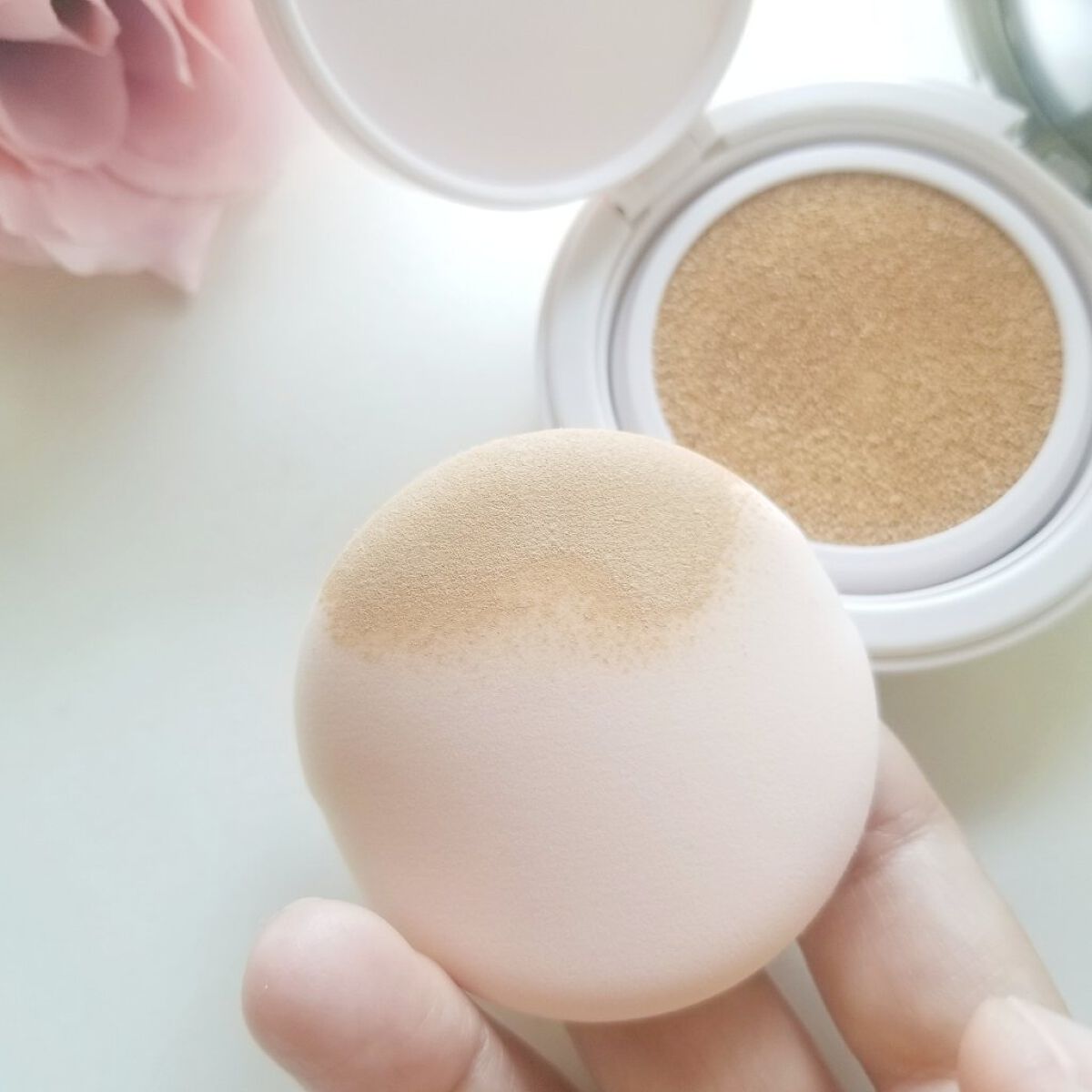 リンクルホワイトクッションファンデーション/コラリッチ/クッションファンデーションを使ったクチコミ(4枚目)