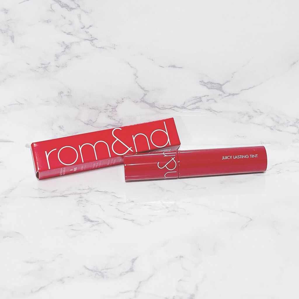 ジューシーラスティングティント/rom&nd/リップティントを使ったクチコミ(3枚目)