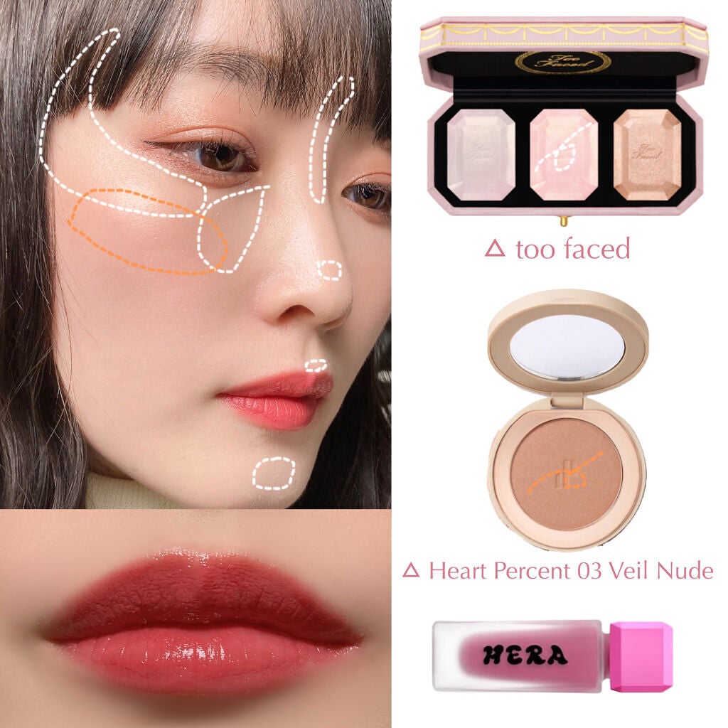 ドットオンムード グロウブラッシュ/Heart Percent/パウダーチークを使ったクチコミ(4枚目)