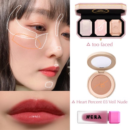 ドットオンムード グロウブラッシュ/Heart Percent/パウダーチークを使ったクチコミ(4枚目)