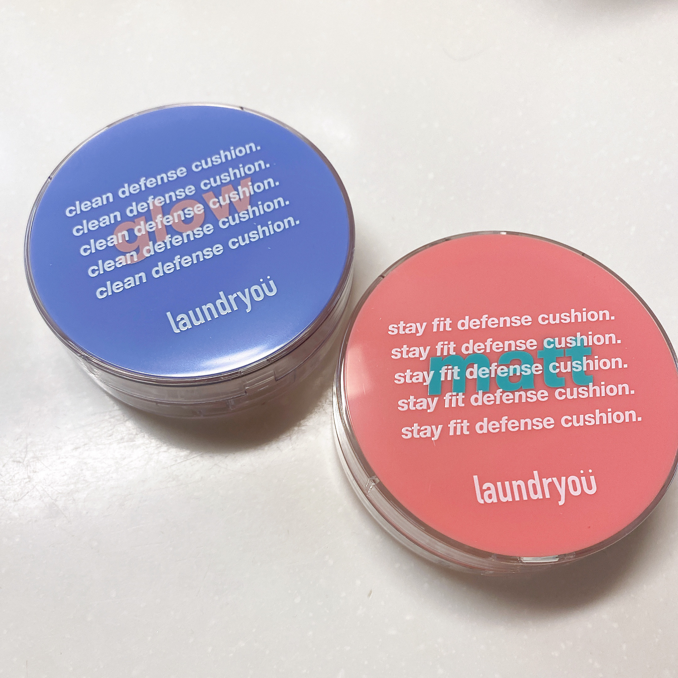 クリアディフェンスクッション グロウ/laundryou/クッションファンデーションを使ったクチコミ（2枚目）