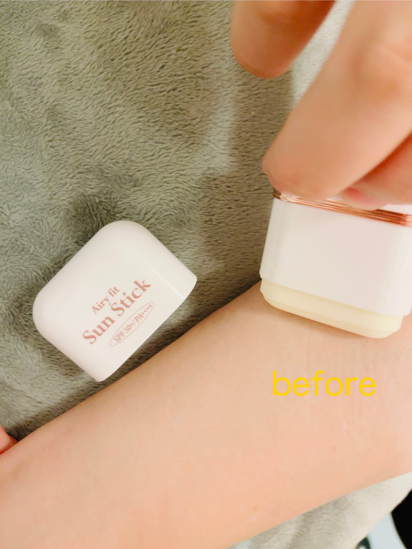エアリーフィットサンスティック/KAHI/日焼け止めスティックを使ったクチコミ(2枚目)
