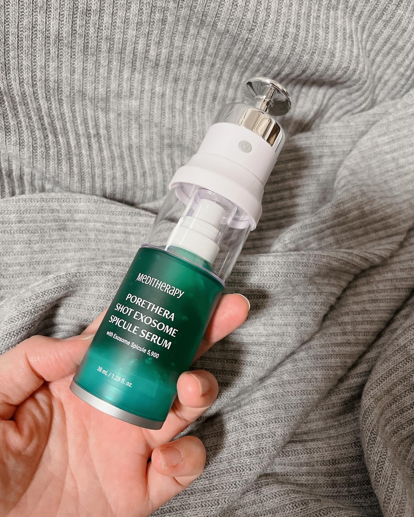 ポアセラショットエクソソームスピキュールセラム＆ ミニマイザー美顔/MEDITHERAPY/美容液を使ったクチコミ（3枚目）
