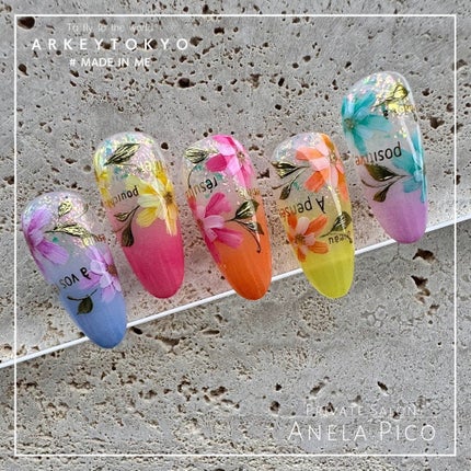 mamico on LIPS 「*@anelapico_mamico84🫶💗夏っぽフラワーネイ..」(1枚目)